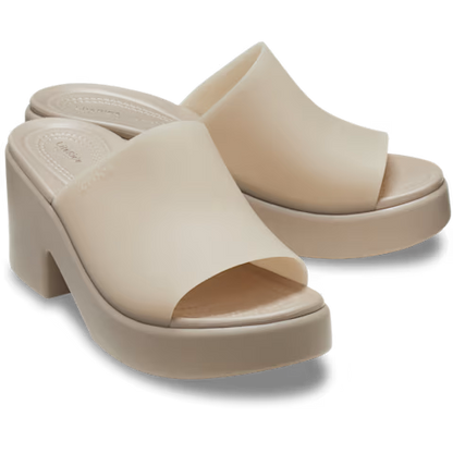 Crocs Womens Brooklyn High Shine Slide Heel Wedge Sandals