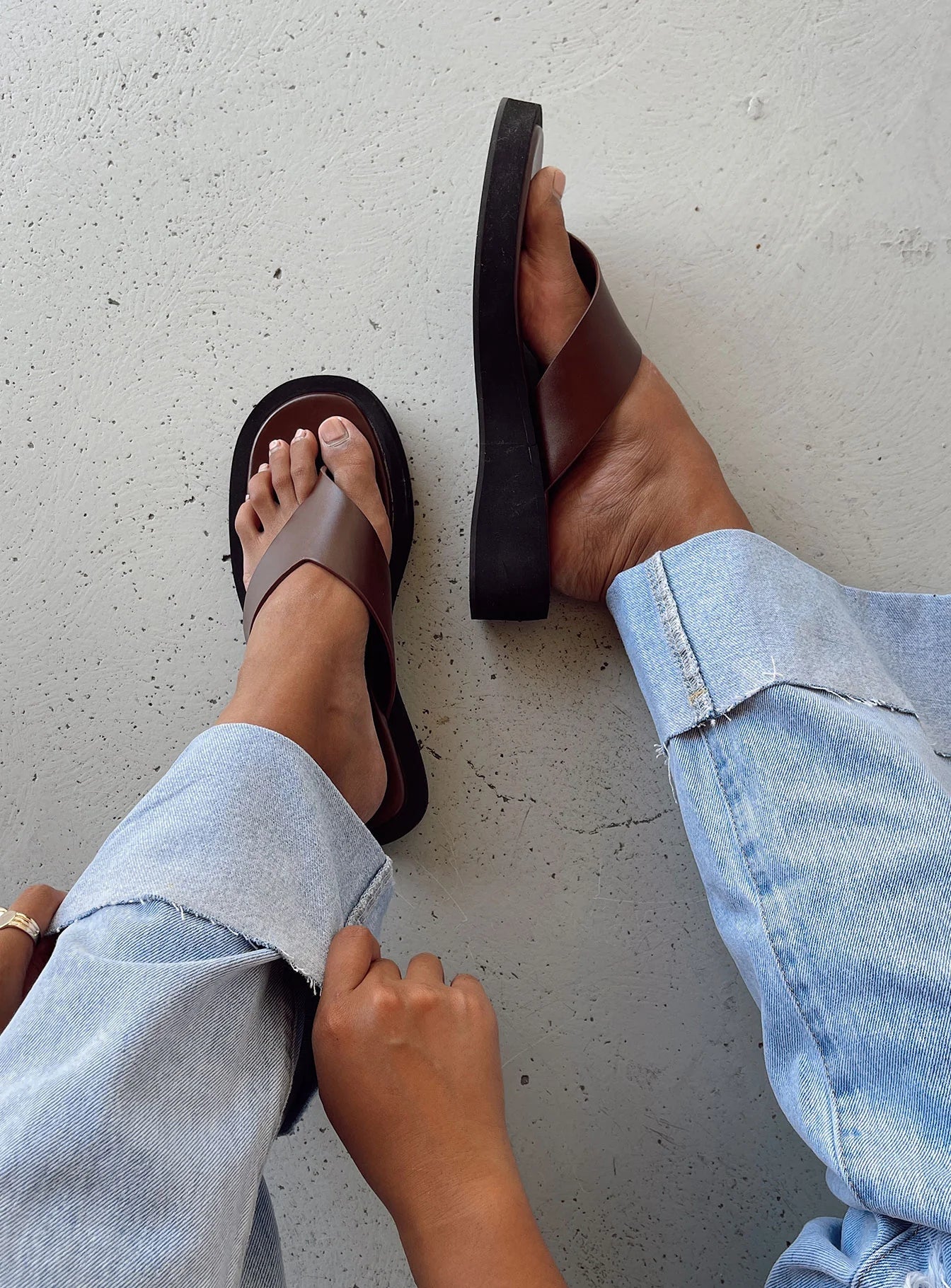 Princess Polly Remi Sandals Chocolate